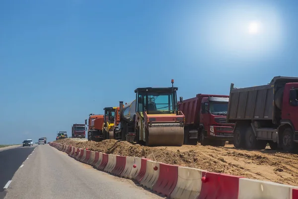 Equipamento Construção Rodoviária Para Construção Estradas — Fotografia de Stock