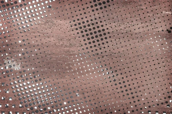 Rusty Perforated Metal Surface Background — Stock Photo, Image