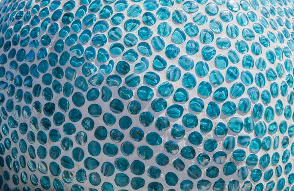 Фон Блакитної Скляної Гальки Цементованої Сферичній Поверхні — стокове фото