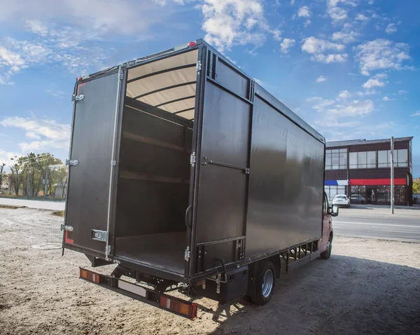 Truck Loading Open Container Close — Stock Photo, Image