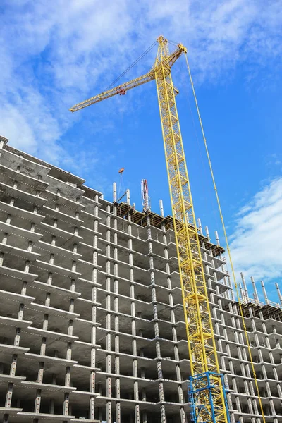 Bouw Van Een Modern Woongebouw Met Meerdere Verdiepingen — Stockfoto