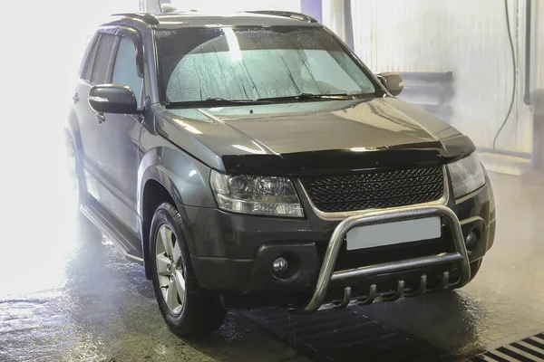 Car Streams Water Car Wash — Stock Photo, Image