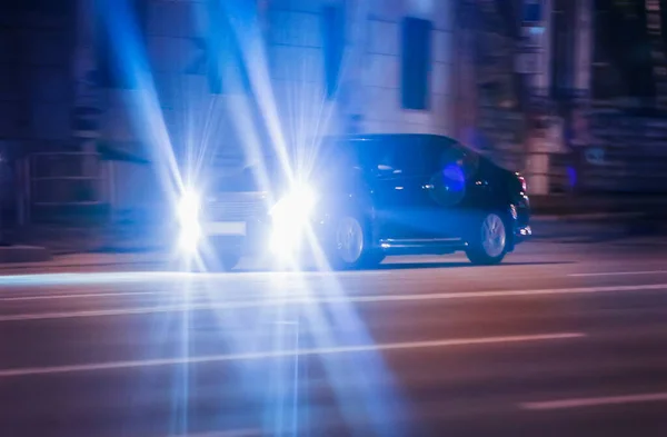 Modern Cars Night City — Stock Photo, Image