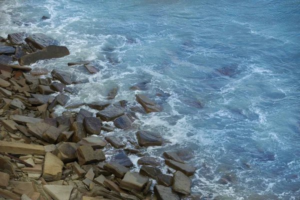 Landscape Big Stones Seashore Top View — Stock Photo, Image