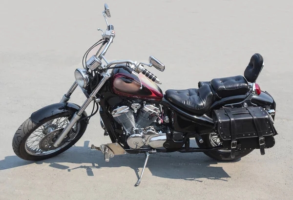 Motocicleta Moderna Poderosa Asfalto Close — Fotografia de Stock