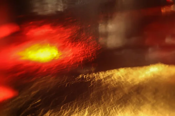 Spots Light Cars Night Wet Road Abstraction — Stock Photo, Image