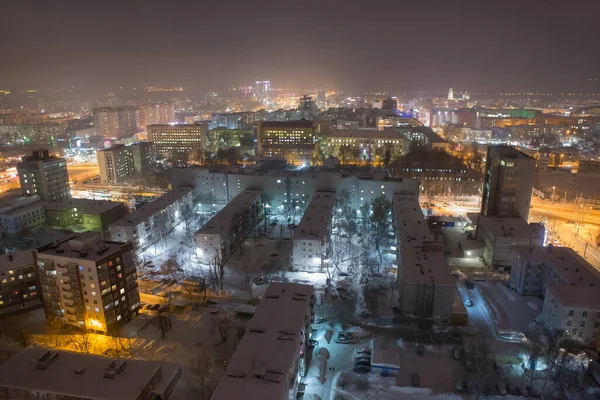 Russia City Perm Winter Snow Top View — Stock Photo, Image