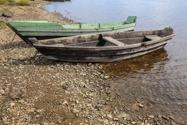 Fischerboote Auf Dem See Einem Sommertag — Stockfoto