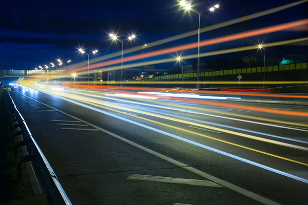 야간 고속도로 — 스톡 사진