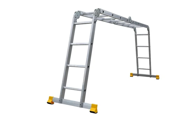 Aluminum metal step-ladder — Stock Photo, Image