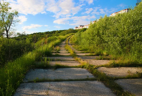 对住宅小区的道路 — 图库照片