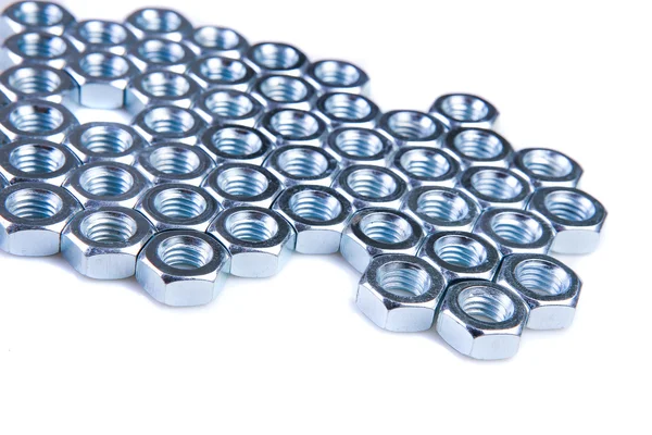 Metal shine nuts — Stock Photo, Image