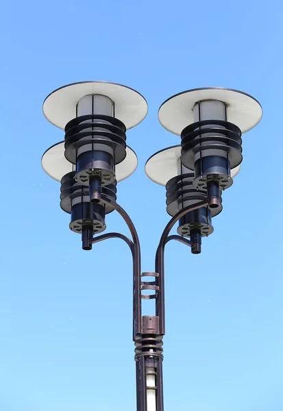 Streetlight with four lamps — Stock Photo, Image