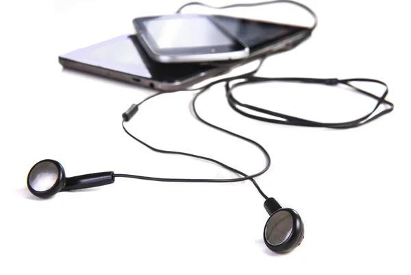 Tabletka telefon słuchawki na białym tle — Zdjęcie stockowe