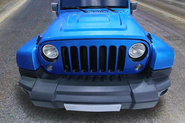 Jeep SUV blu — Foto Stock