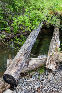 eski ahşap köprü Nehri kırık