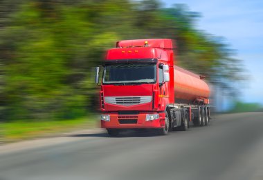 fuel truck transports fuel  clipart