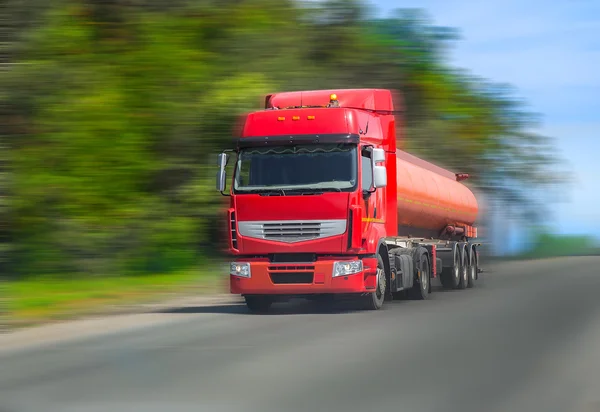 Fuel truck transports fuel — Stock Photo, Image