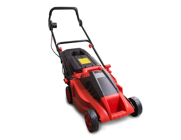 Electric lawnmower isolated Stock Image