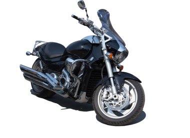  Beyaz arka plan üzerinde motosiklet