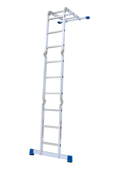 Metalen stap-ladder geïsoleerd — Stockfoto