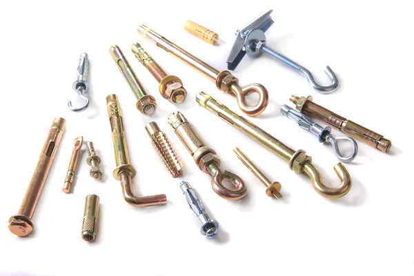 Various metal fixing anchors — Stock Photo, Image