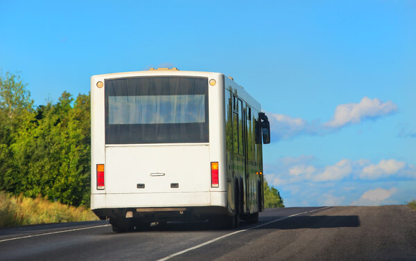 bus goes on the highway