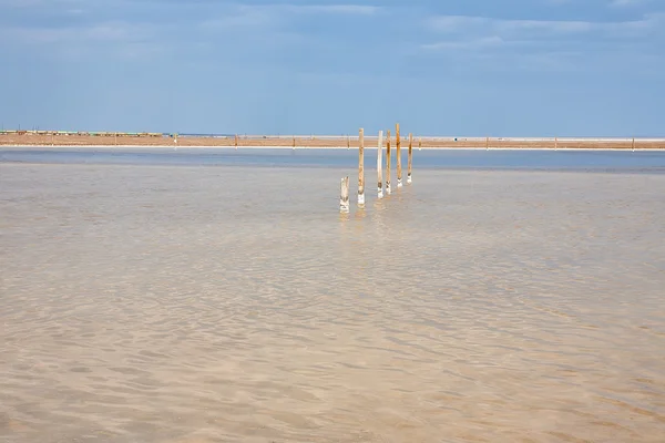 Salty lake Baskunchak in Russia — Stock Photo, Image