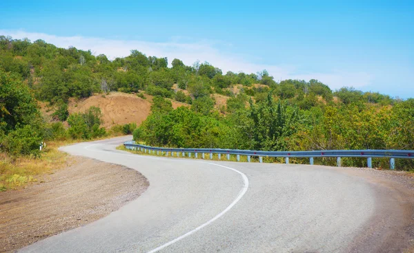 Crimea the twisting highway — Stock Photo, Image