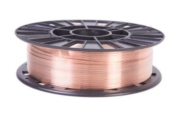 siyah bir bobin üzerinde bakır tel