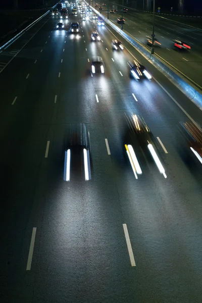 Notte ampia autostrada — Foto Stock