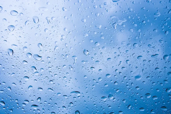 Gotas de água em vidro — Fotografia de Stock