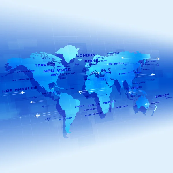 Global Aviation Blue Background — Stock Photo, Image