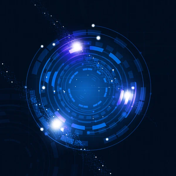 Abstrakte Kreis-Technologie blauer Hintergrund — Stockfoto