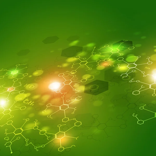 Scienza Astratto sfondo verde — Foto Stock