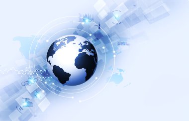 Teknoloji soyut mavi arabirimi