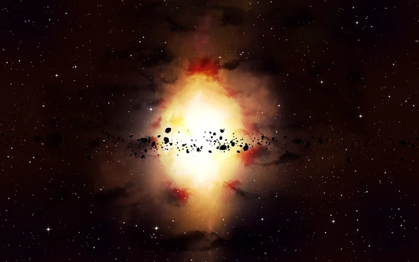 Nebulosa brilhante espacial — Fotografia de Stock