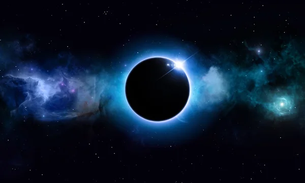 Espacio profundo eclipse solar — Foto de Stock