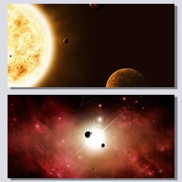 Deep Space Banner — Stockfoto