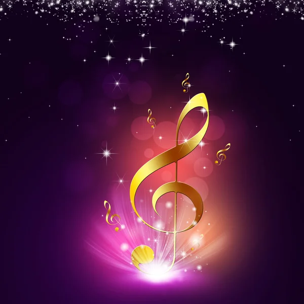 Bright Golden Music Notes — Stock Photo, Image