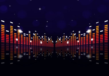Dijital ekolayzır müzik arka plan