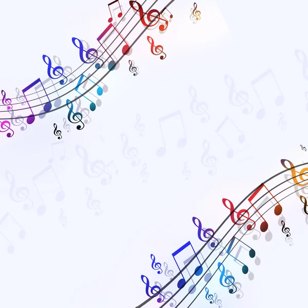 Music Multicolor Notes — Stock Photo, Image