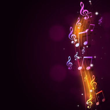 Çok renkli Funky müzik arka plan