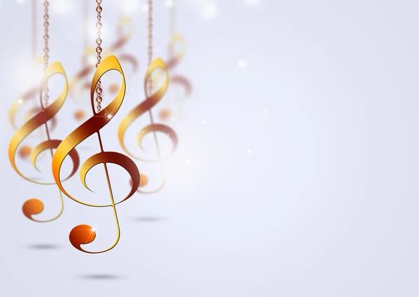 Golden Music Notes — Stock Photo, Image