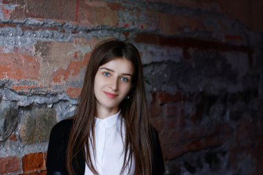 Mavi gözlü sevimli Girld