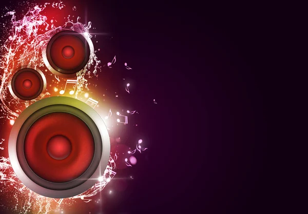 Ljud högtalare Multicolor bakgrund — Stockfoto