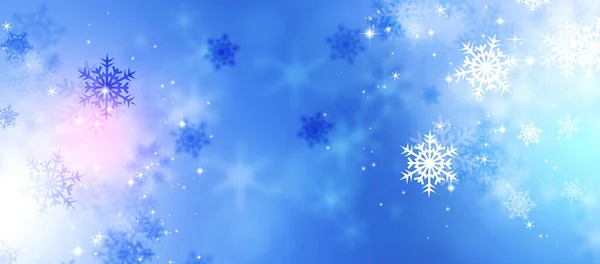 Inverno Luminosa Vacanza Neve Natale Colorato Banner — Foto Stock