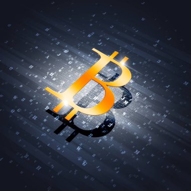 crypto currency smart contract bitcoin block chain illustration background