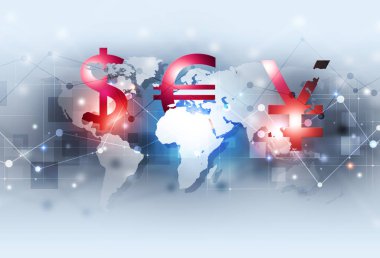 Ağacın tepesindeki ana para birimi. ABD Doları, Avro ve Çin Yuanı