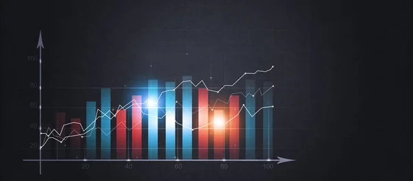 Business Stock Market Digital Finance Chart Banner — Φωτογραφία Αρχείου